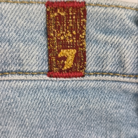 NWT 7 For All Mankind Jean Shorts Patch Pocket Size 32  💙 $128 - Picture 6 of 8